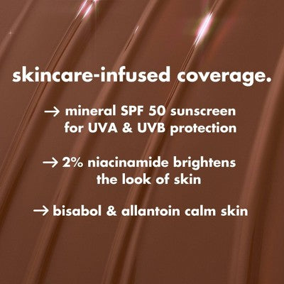 e.l.f. Halo Glow Skin Tint Light Coverage Foundation SPF 50 7 Medium Warm 1 fl oz - Imperfect Box