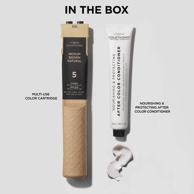 L'Oreal Paris Colorsonic Permanent Hair Color Light Brown Natural 6 - Imperfect Box