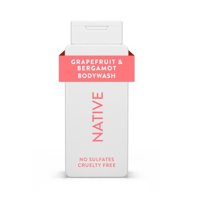 Native Body Wash for Women & Men Grapefruit & Bergamo Sulfate Free 18 fl oz - Imperfect Container