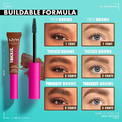 NYX Professional Makeup Thick It Stick It Brow Gel Mascara Auburn 0.03 fl oz - Imperfect Box