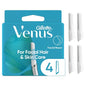 Venus for Facial Hair & Skin Care Exfoliating Dermaplaning Razor Blade Refills 4ct - New