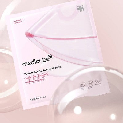 medicube PDRN Pink Collagen Gel Mask Korean Skincare Travel Size 0.98oz/4pk - Missing Box