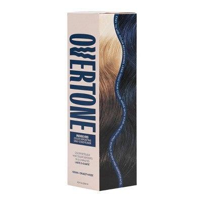 Overtone Indigo Iris Daily Conditioner- Semi-Permanent Blue Hair Color 4.5 oz - Imperfect Box