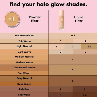 e.l.f. Halo Glow Powder Filter Foundation Light Neutral 0.35oz - Imperfect Box