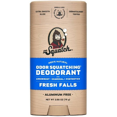 DR. SQUATCH Men;s Natural Solid Deodorant Fresh Falls 2.65oz - New