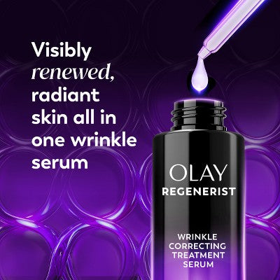 Olay Regenerist Anti-Aging Night Serum, Hydrating & Wrinkle Correcting Treatment 1 fl oz - Imperfect Box