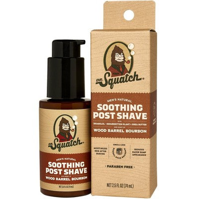 DR. SQUATCH Men's Natural Soothing Post Shave Wood Barrel Bourbon 2.5 fl oz - Missing Box