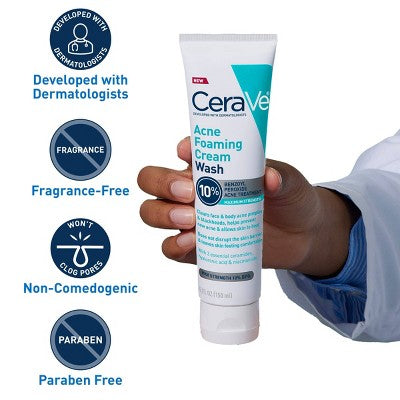 CeraVe Acne Control Foaming Face Cleanser 10% BPO 5 fl oz - Missing Box