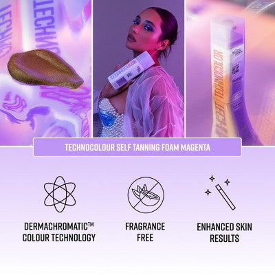 Bondi Sands Technocolor 1 Hour Express Self Tanning Foam Magenta 6.76 fl oz - Imperfect Container
