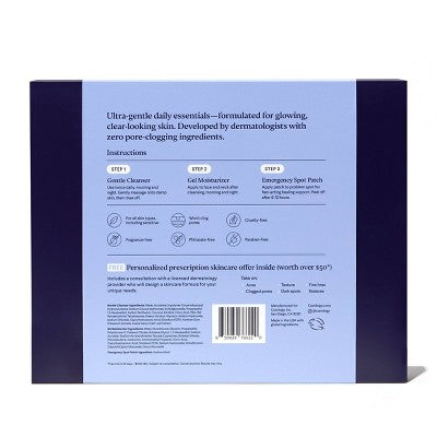 Curology Skincare Starter Set Gentle Essentials Kit for All Skin Types 3ct - Missing Box