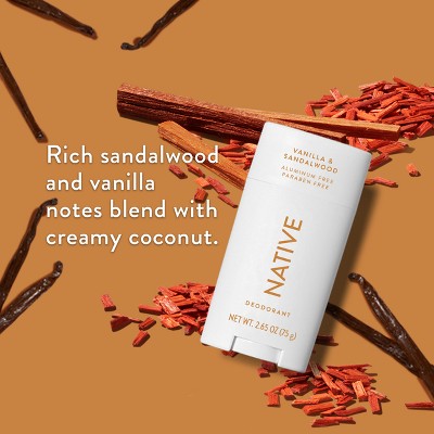 Native Solid Deodorant for Men & Women Vanilla & Sandalwood 2.65oz - Imperfect Container