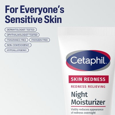 Cetaphil Redness Relieving Night Face Moisturizer 1.7 fl oz - Missing Lid