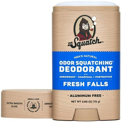 DR. SQUATCH Men;s Natural Solid Deodorant Fresh Falls 2.65oz - New