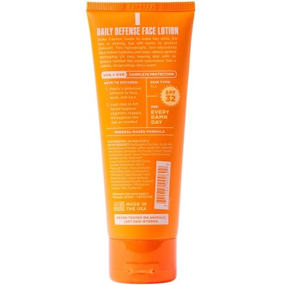 Duke Cannon Daily Defense Face Lotion SPF 32 Lightweight Daily SPF Moisturizer 3 fl oz - Missing Box