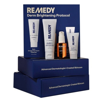 Remedy Skin Brightening 3-Piece Skincare Kit Gentle Cleanser Vitamin C Serum 2.7oz - Missing Box
