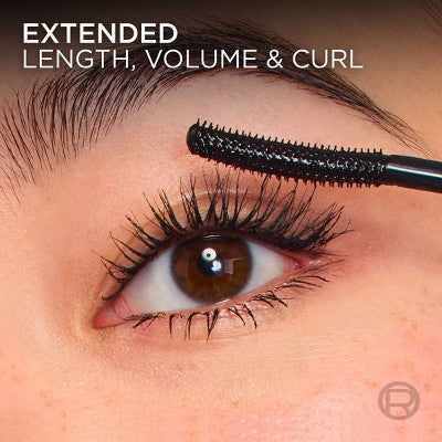 L'Oreal Paris Extensionist Curling & Lengthening Mascara Blackest Black Washable 0.41 fl oz - Imperfect Box
