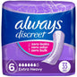 Always Discreet Extra Heavy Long Pads, Size 6, 2x33Ct