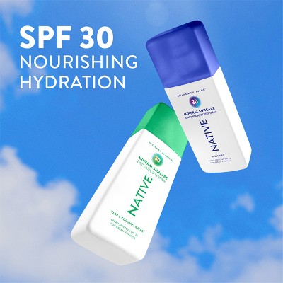 Native Mineral Sunscreen Spray Pear & Coconut Water SPF 30 7 fl oz - Imperfect Container