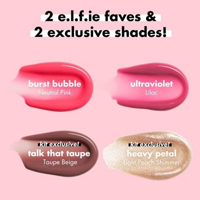 e.l.f. Glow Reviver Plumping Lip Oil Gift Set 4pc - Missing Box