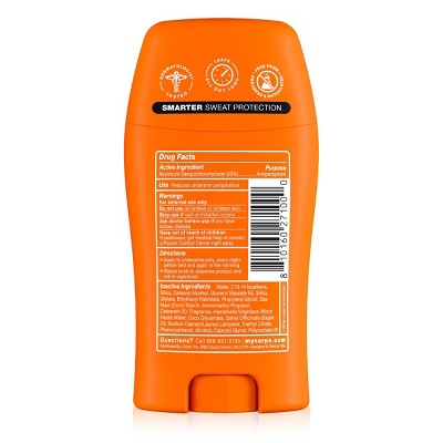 Carpe Men's 100H Sweat & Odor Control Antiperspirant Deodorant Bourbon Pepper 1.76oz - Imperfect Container