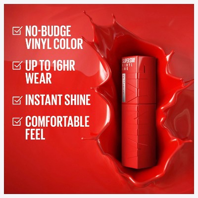 Maybelline Super Stay Vinyl Ink Liquid Lipstick 25 Red-Hot 0.14 fl oz - New