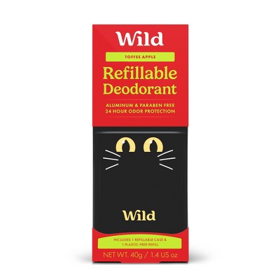 Wild Cosmetics Deodorant Refill with Cat Eyes Case Toffee Apple 1.4oz - Imperfect Box