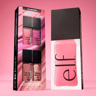 e.l.f. Glow Reviver Plumping Lip Oil Gift Set 4pc - Missing Box