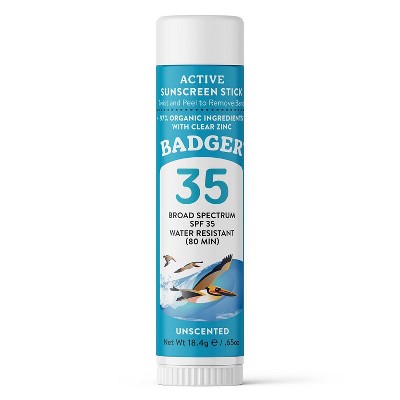 Badger Sport Mineral Sunscreen Face Stick SPF 35 0.65oz - Imperfect Container