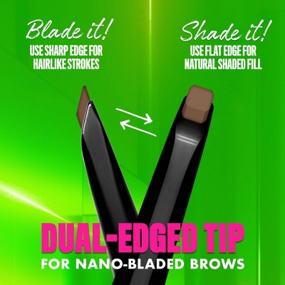 NYX Professional Makeup Brow Blade & Shade Nano Mechanical Brow Pencil Cool Ash Brown 0.002oz - Imperfect Box