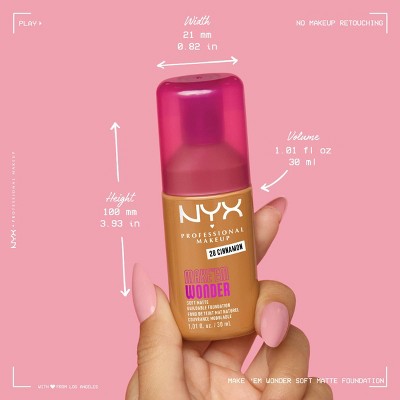 NYX Professional Makeup Make & Wonder 24H Soft Matte Foundation 10 Nude 1.01 fl oz - Imperfect Container