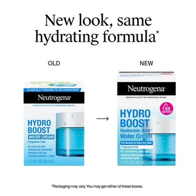 Neutrogena Hydro Boost Water Face Cream Dry Acne-Prone Skin 1.7oz - Missing Box