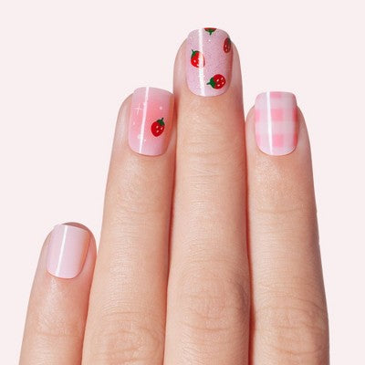 Dashing Diva Limited Edition Glaze Semi-Cured Gel Nail Polish Strips Central Park Picnic 32ct - New