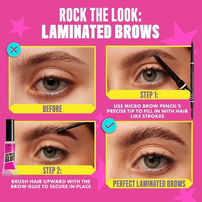 NYX Professional Makeup Vegan Micro Eyebrow Pencil 08 Black 0.003oz - Imperfect Box