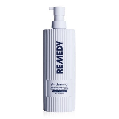 Remedy Skin Gel-to-Foam Gentle Exfoliating Cleanser 12 fl oz - Small Amount Missing