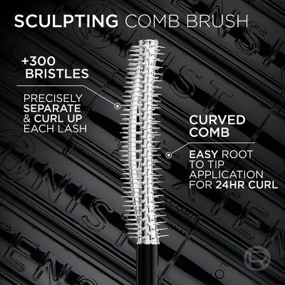 L'Oreal Paris Extensionist Curling & Lengthening Mascara Black Waterproof 997 0.41 fl oz - New