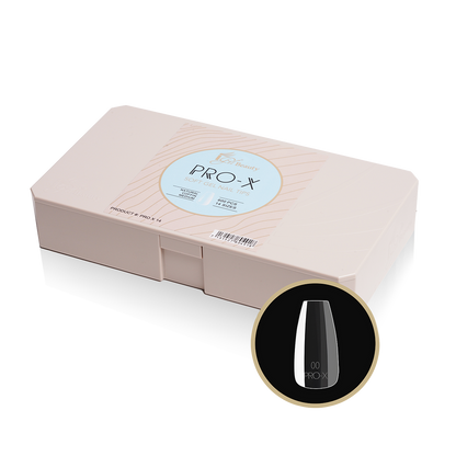 PRO-X Soft Gel Nail Tips 14 - Natural Coffin Medium - 14 Sizes | 600pc