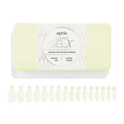 Aprés Bare Gel-X Natural Box of Tips (16 sizes, 280pcs)
