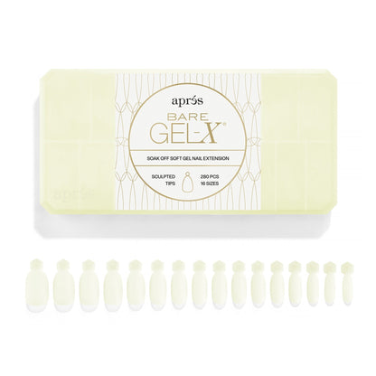 Aprés Bare Gel-X Sculpted Box of Tips (16 sizes, 280pcs)