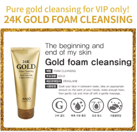 24K Gold Foam Cleansing