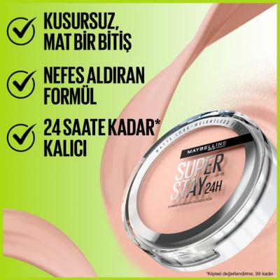 Maybelline New York Superstay Hybrid Powder Foundation - Long Lasting Matte Finish Vegan Makeup