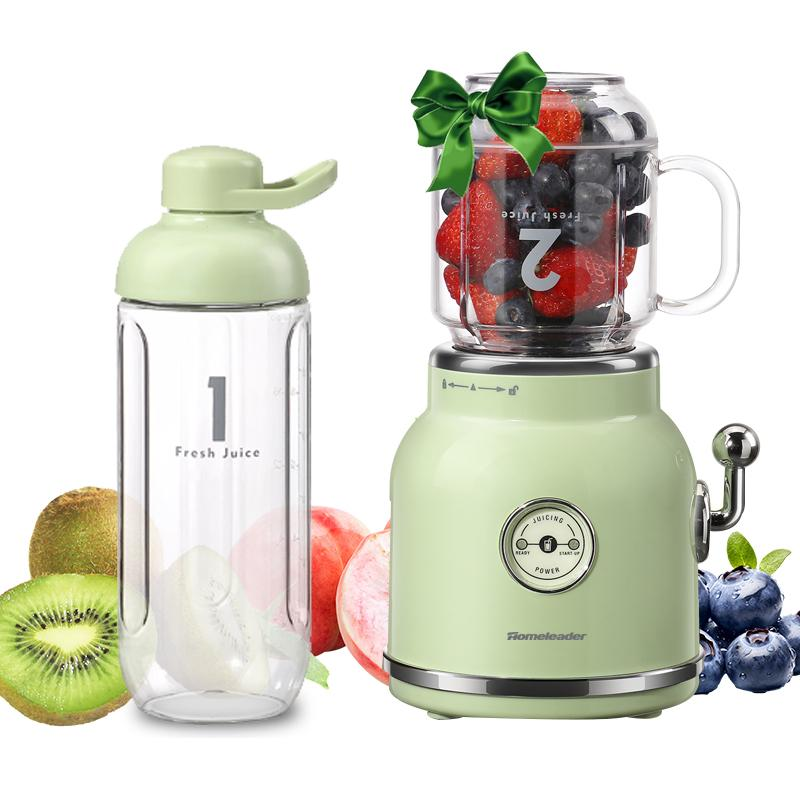 Homeleader Pink Smoothie Blender - Personal Blender for Shakes & Smoothies with 6 Sharp Blades, 21Oz Travel Cup & Lids