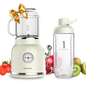 Homeleader Pink Smoothie Blender - Personal Blender for Shakes & Smoothies with 6 Sharp Blades, 21Oz Travel Cup & Lids