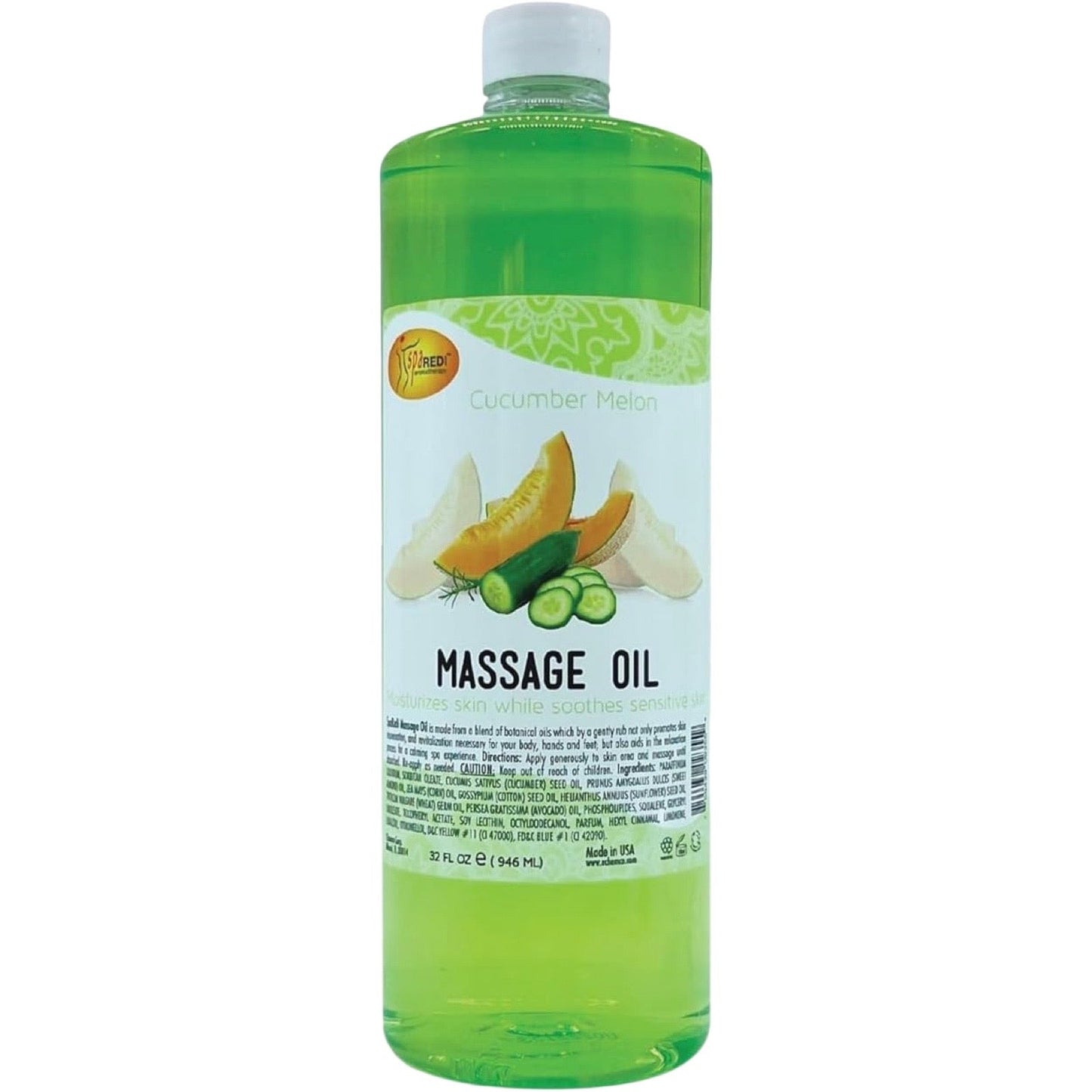 Massage Oil 32oz - Cucumber Melon | Mani Pedi Body