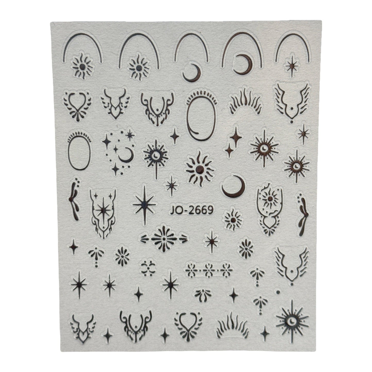 Silver  Nail Stickers JO-2669