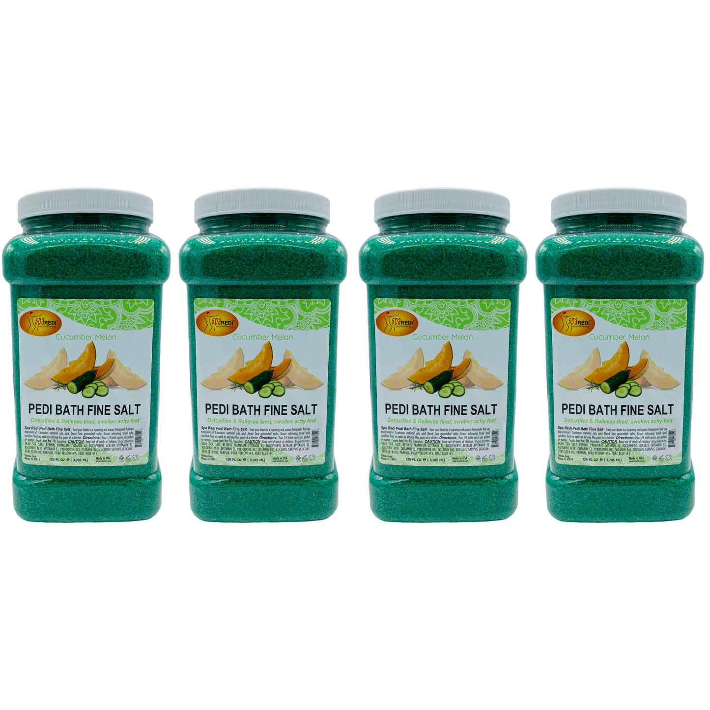 *Case Cucumber Melon Pedi Bath Salt - (4 x 128oz)