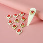 Red Love Heart Charm - Silver & Gold - 10pc