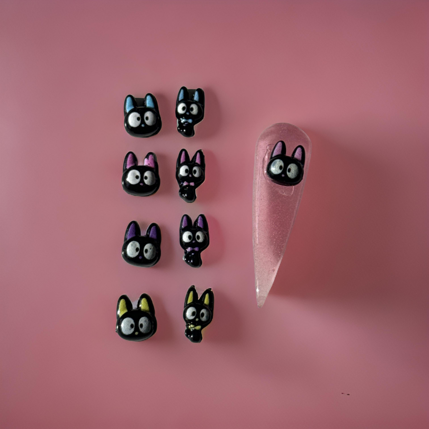 Black Cat Charm - 100pc Mix Colors