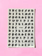 Nail Sticker - XF3262  Black Letters