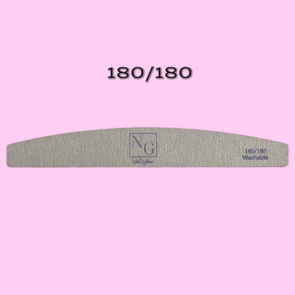 Half Moon Forte Zebra Nail File 180/180 - SINGLE FILE