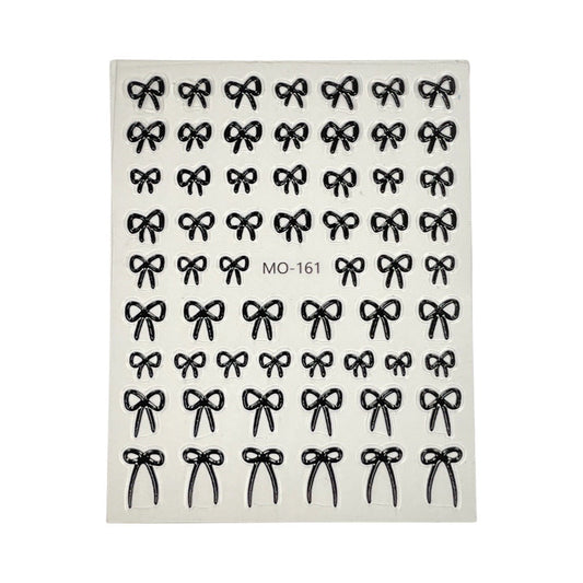 Black Bows - Nail Sticker- MO-161